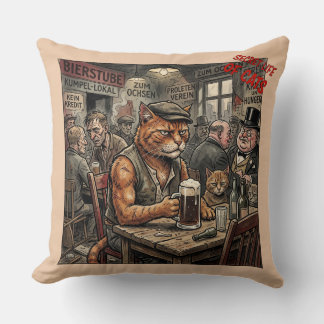 Vintage Pub Cats: 'The Secret Life' Anthropomorphi Cushion