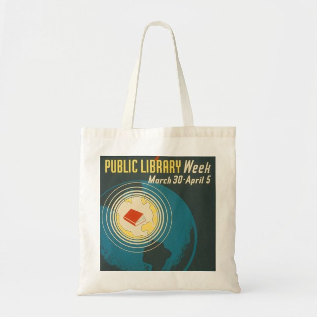Vintage "Public Library Week" Tote Bag (Front)