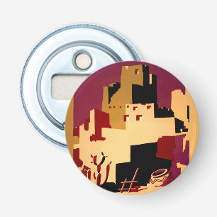 Vintage Pueblos of the Southwest WPA Poster Art Bottle Opener