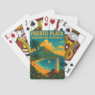 Vintage Puerto Plata Dominican Republic Travel Playing Cards