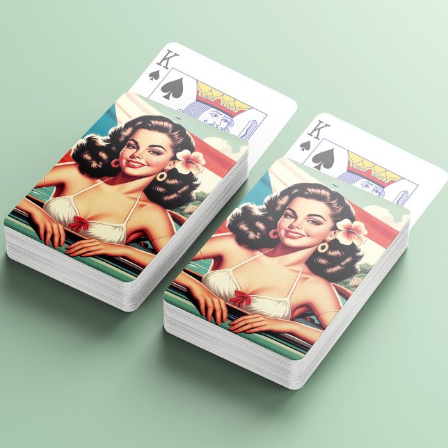 Vintage Puerto Rican Girl Playing Cards (Creator Uploaded)