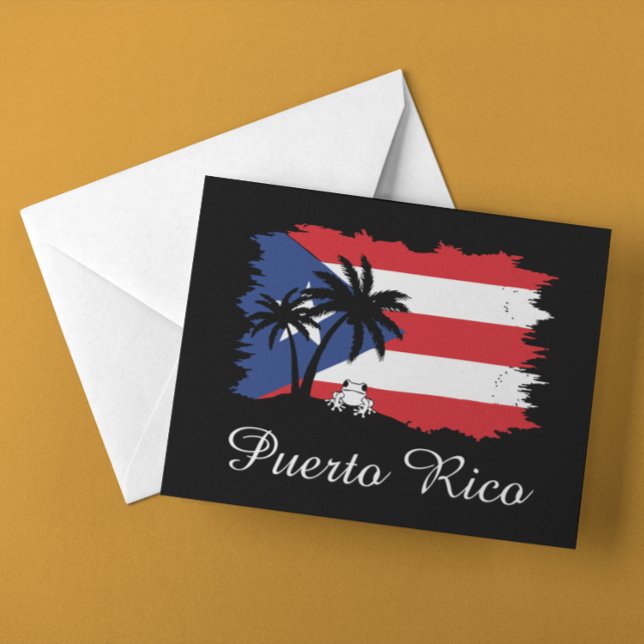 Vintage Puerto Rico Flag Coqui Boricua Postcard (Vintage Puerto Rico Flag Coqui Boricua Postcard)