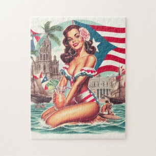 Vintage Puerto Rico Pin-Up Jigsaw Puzzle