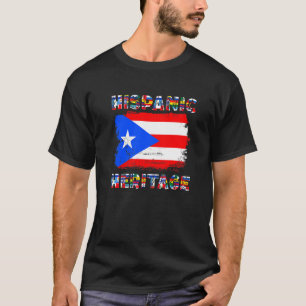 Vintage Puerto Rico Puerto Rican Flag Hispanic Her T-Shirt