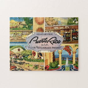 Vintage Puerto Rico Scenes Jigsaw Puzzle