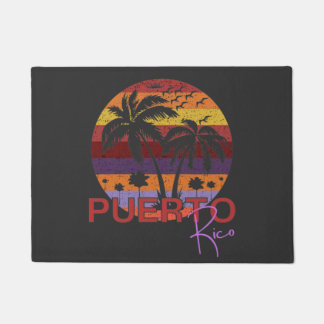 Vintage Puerto Rico Summer Beach Doormat