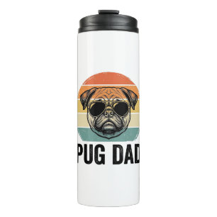 Vintage Pug Dad Engraving Dog Lover Design_1 Thermal Tumbler