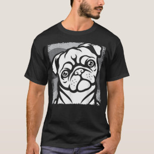 Vintage Pug For Kids Women Men, Funny Dog Lover  T-Shirt