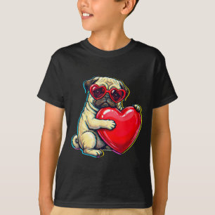 Vintage pug funny youth life dad mum retro dog T-Shirt