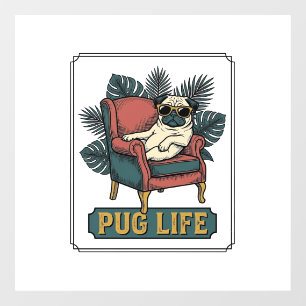 Vintage Pug Life Cool Dog Sunglasses Design_1