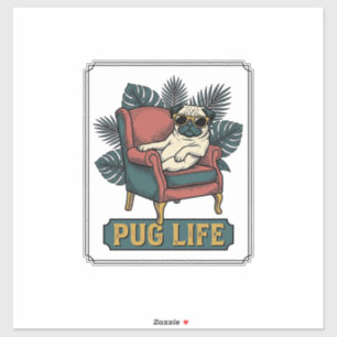 Vintage Pug Life Cool Dog Sunglasses Design_1