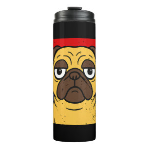Vintage Pug Sarcastic Silly Puppy Dog Lover Humour Thermal Tumbler