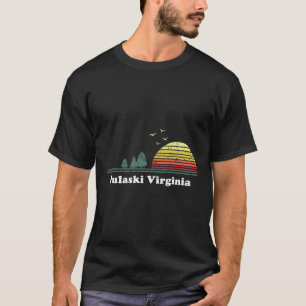 Vintage Pulaski Virginia Sunset Souvenir Print T-Shirt