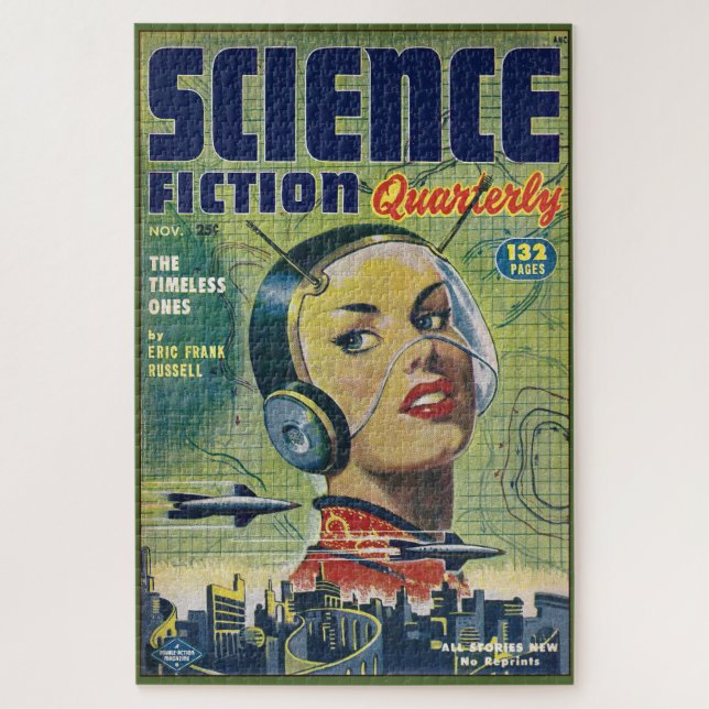 vintage PULP MAGAZINE COVER ART 1940S Jigsaw Puzzle (Vertical)