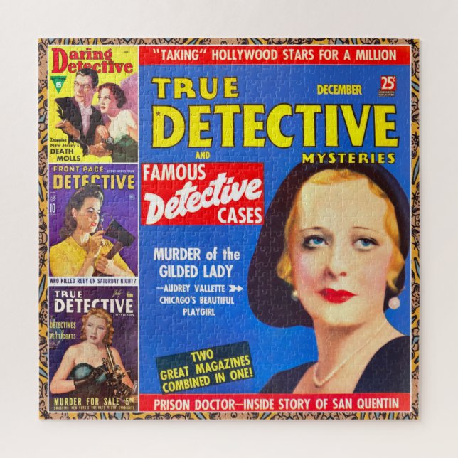 vintage PULP MAGAZINE COVER ART 1940S Jigsaw Puzzle (Vertical)