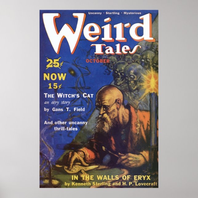 Vintage Pulp Magazine Cover  Weird Tales  Poster (Front)