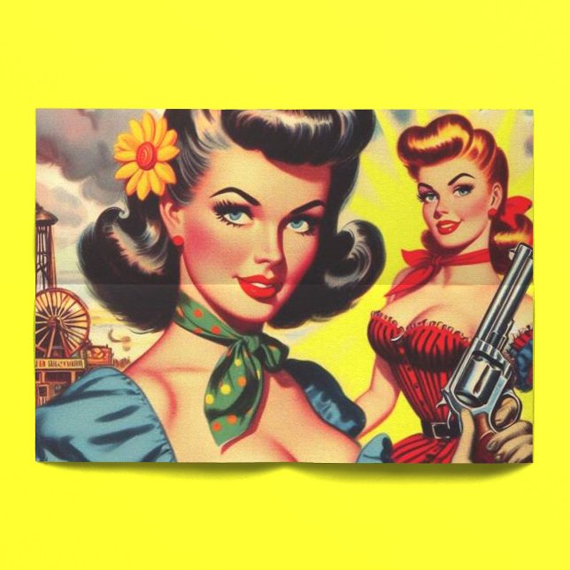 Vintage Pulp Western Girls Tissue Paper (Creator Uploaded)