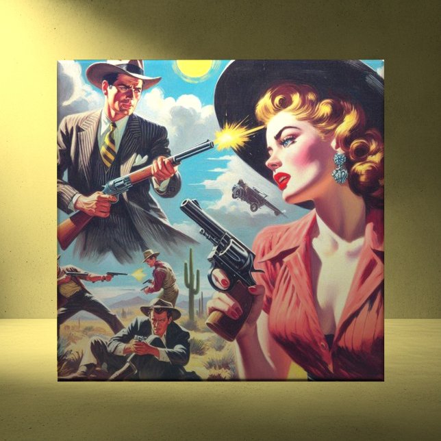 Vintage Pulp Western Illustration Tile (Creator Uploaded)