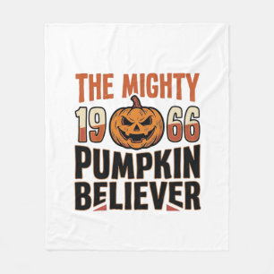 Vintage Pumpkin Believer Halloween Shirt Design_1 Fleece Blanket