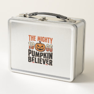 Vintage Pumpkin Believer Halloween Shirt Design_1 Metal Lunch Box