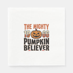 Vintage Pumpkin Believer Halloween Shirt Design_1 Napkin