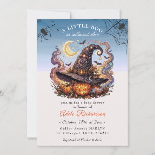 Vintage Pumpkin Halloween Baby Shower Invitation