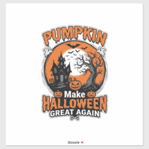 Vintage Pumpkin Halloween Great Again Shirt Design