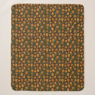 Vintage Pumpkin Haybale Aesthetic Sherpa Blanket