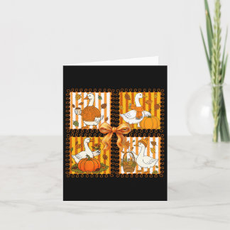 Vintage Pumpkin Latte Silly Goose Coquette Bow Tha Card