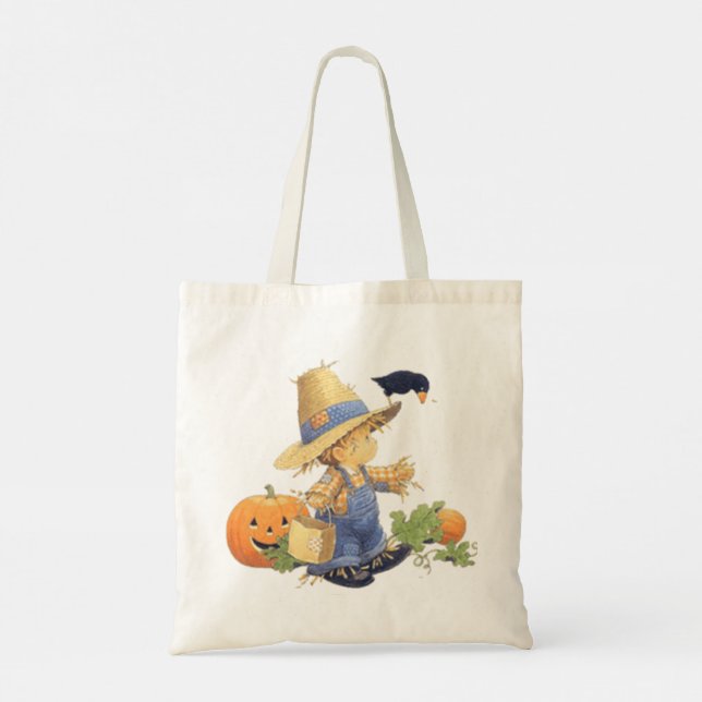 Vintage Pumpkin Patch Tote Bag (Back)