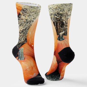 Vintage Pumpkin Pile Socks