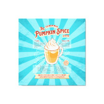 Vintage Pumpkin Spice Latte - Recipe Poster