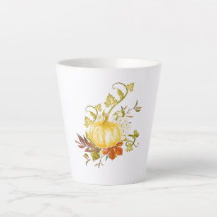Vintage Pumpkin Thanksgiving Art Rustic Autumn Latte Mug