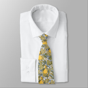 Vintage pumpkin vines pattern tie