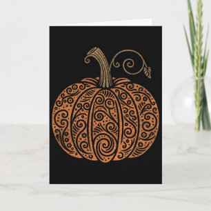 Vintage Pumpkin Women's Autumn Fall Thanksgiving H Card