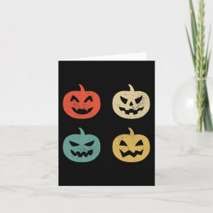 Vintage Pumpkins Fun Halloween Retro Gift Card