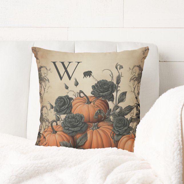 Vintage Pumpkins Monogram Cushion (Creator Uploaded)