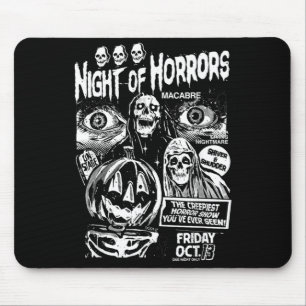 Vintage Punk Scary Night of Horrors Ghosts Spooky Mouse Pad