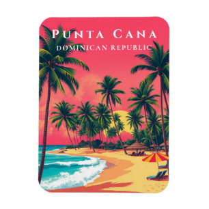 Vintage Punta Cana Dominican Republic Beach Travel Magnet