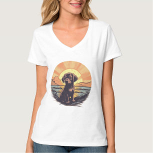 Vintage Puppy at Sunset T-shirt