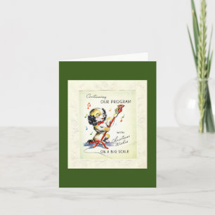 Vintage Puppy Crooner Christmas Card