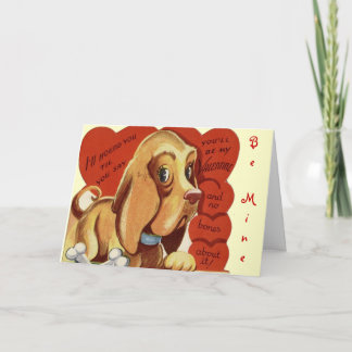 Vintage Puppy Love Valentine Card