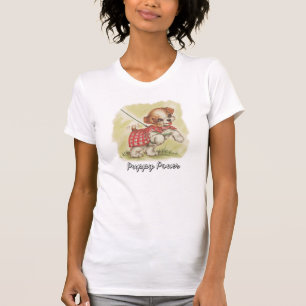 Vintage Puppy on Leash T-Shirt