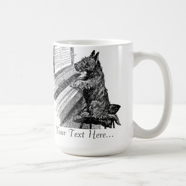 Vintage "Puppy Playing the Piano" Mug (Right)