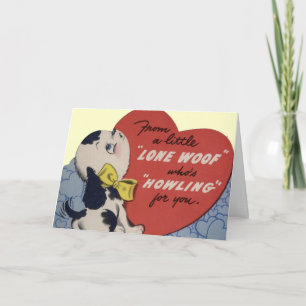 Vintage Puppy Valentine Card