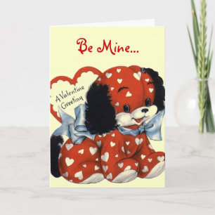 Vintage Puppy Valentine Card