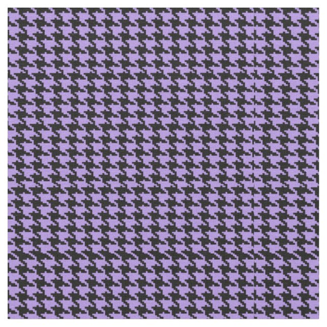 Vintage purple and black houndstooth fabric (Close Up)