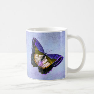 Vintage Purple and Gold Butterfly Illustration Coffee Mug