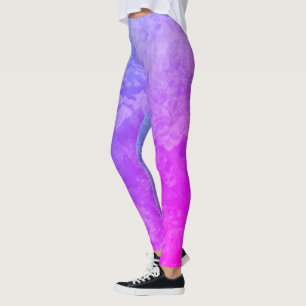 Vintage Purple and Pink Rainbow Design Leggings