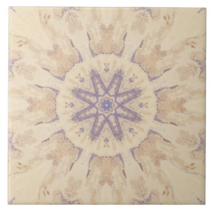 Vintage purple blue sand watercolor No4 Tile